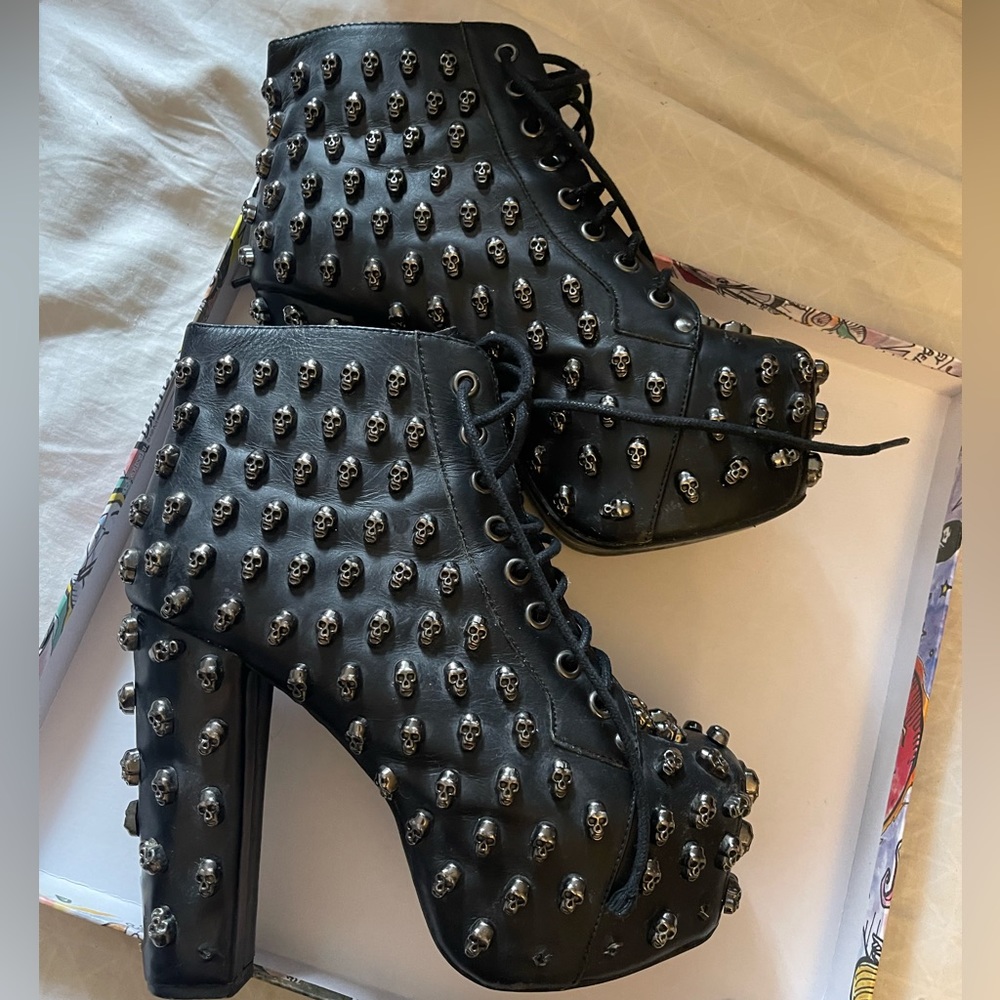 Jeffrey Campbell Skull Studded Lita Platform Boot